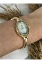 Vintage Gold Inside White Women's Wristwatch - 4