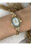 Vintage Gold Inside White Women's Wristwatch