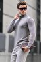 Anthracite Turtleneck Men's Knitwear Sweater 6809 - 2
