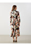 Giyçık Store Den Mixed Patterned Women's Shirt Dress - 5