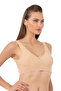 Özkan 0564 Women's Cotton Ribbed Empty Cup Non-Supported No Wire No Underwire Thick Strap Half Tank Bra - 4