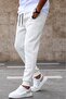 White Basic Sweatpants 4210