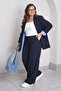 Striped Poplin Detail Blazer Jacket - 3