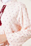 1627 Collar Lace-Up Hijab Dress - Light Powder - 5