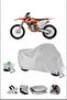 قفل KTM 450SXF متوافق مع غطاء دراجة نارية متين مقاوم للماء - رمادي