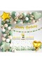 Sage Green Birthday Party Decoration Supplies Jungle Safari Party Set Ornament - 6