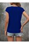 Women's Oversize Loose V-Neck T-Shirt - 2