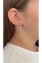 Gold Stone Dangle Earrings - 2