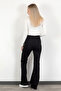 Women's High Waist Spanish Flare Jeans Black 2038-612 - 3