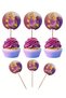 Rapunzel Themed Birthday Cupcake and Cake Decorating Toothpicks - 16 Pieces 4 cm