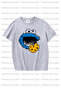 Cookie Monster Printed 3 Pack Unisex Cobalt Blue-Grey-Orange Kids T-Shirt - 3