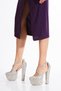 Women's High Platform Heeled Cross Cross Evening Dress Shoes - 2