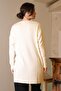 Zero Collar Long Sleeve Ecru Women's Tunic 6152-2K5 - 5