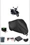 Black Altai Carrier125 Durable Lock Compatible Waterproof Motorcycle Tarpaulin