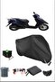 Black Haojue Hj125 Durable Lock Compatible Waterproof Motorcycle Tarpaulin