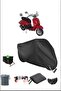 Black Mondıal 125Zn Durable Lock Compatible Waterproof Motorcycle Tarpaulin