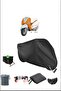 Black Mondial 50znu Durable Lock Compatible Waterproof Motorcycle Tarpaulin