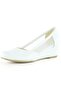 Evelyn White Mesh Wedge Heeled Shoes - 5