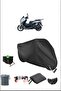 قماش القنب للدراجات النارية المقاوم للماء متوافق مع قفل متين من Black Falcon Cmax155