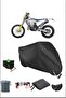 Black Husqvarna Te250I Durable Lock Compatible Waterproof Motorcycle Tarpaulin