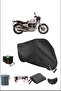 قماش القنب الأسود للدراجات النارية المتوافق مع قفل متين Yamaha Xv1000