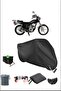 Black Mondıal 125Kt Durable Lock Compatible Waterproof Motorcycle Tarpaulin