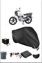 Black Mondıal 100Uag Durable Lock Compatible Waterproof Motorcycle Tarpaulin