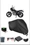 Black Mondıal 125Vultureı Durable Lock Compatible Waterproof Motorcycle Tarpaulin