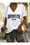 Women's Oversized Loose V-Neck T-Shirt