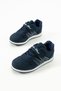 Children's Navy Blue Lace-Up Single Velcro Summer Winter Faux Leather Unisex Sneaker m Written Sports Shoes - 4
