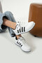 Children's Lace-Up Single Velcro Flexible Lightweight Faux Leather Unisex Sneaker Comfortable Sports Shoes