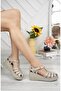Genuine Leather Women's Daily Wedge Sandals Dd1617