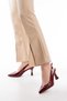 Women's Ovis Pointed Heeled Shoes - Burgundy-Patent - 3