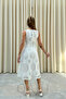 Women's Ecru Lace Midi Dress - 6
