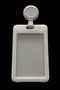 White Yoyo Premium White Vertical Name Badge Card Framed Card Protector