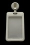 White Yoyo Premium White Vertical Name Badge Card Framed Card Protector - 2