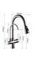 Spirali Purified Black Kitchen Sink Faucet (Hot and Cold Water Inlet, Brass Material) 5 Years Warranty - 3