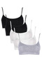 Women's Colorful 5-Pack Spaghetti Strap Padded Sports Bra Half Tank Top