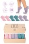 Bamboo Women's Booties Plain Pink-Lilac-Water Green Socks Seamless Premium Boxed Pack of 6