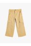 Girl's Cargo Wide Leg Cotton Jeans