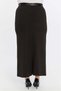 Apsen Women's Belted Black Plus Size Woven Fabric Skirt 1580-100 - 4