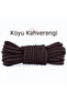 200 cm Round and Ribbed Dark Brown Boots - Sturdy and Long-Lasting, 1 Pair of Laces