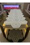 New Luxury Runner Living Room Coffee Table Table Cover Set French Laced Dowry Set WHITE 5 Pieces - 7