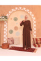 Roba Detailed Mihrimah Ferace Chocolate Brown - 4