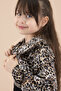Leopard Print Blouse and Bow Skirt Girls' Suit 20338 - 3