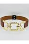 Gold Buckle Elastic Women's Belt Dress Belt Shirt Belt Coat Belt Stone Belt Pants