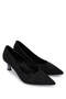 Women's Vegan Black Heeled Shoes - 2