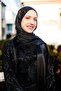 Black Silk Abaya Set - 7