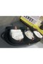 Black Triple Bathroom Basket Set + Rope Tray, Decorative Basket, Cotton Bowl, Cotton Basket, Earwash Basket - 3