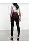 Black Skinny Stretch Fabric High-Waist Extra Stretch Denim Trousers-s Jeans - 3
